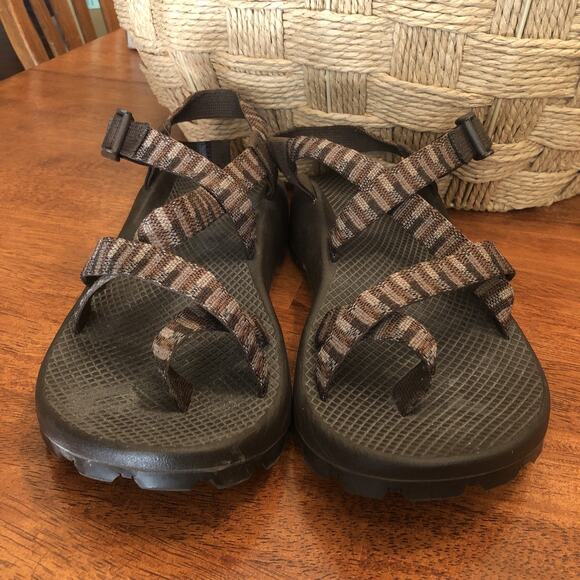 Chaco Z Men\'s Brown Geometric Vibram Hiking Sandals Water Sports Size 10 main image 8